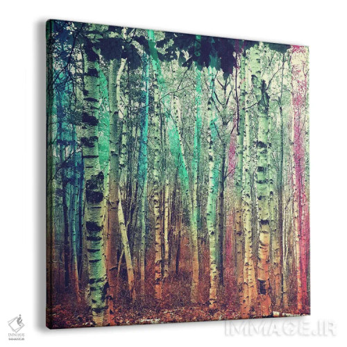 تابلو جنگل رنگی ۳ اثر فایو بای فایو کالکتیو - نمای پرسپکتیو محصول