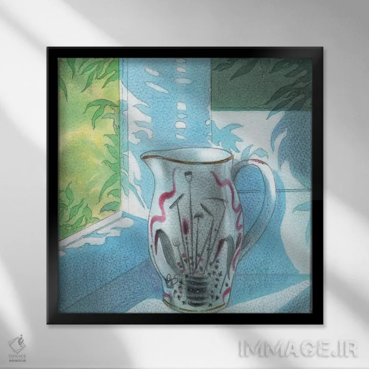 تابلو پارچ لیموناد بهاری (رونوشت) اثر ایان بک - نمای قابدار مشکی