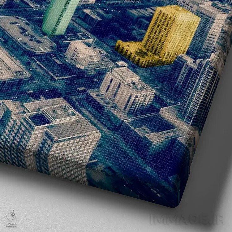 تابلو پاپ شهری شیکاگو ۲ اثر فایو بای فایو کالکتیو - نمای نزدیک بافت بوم