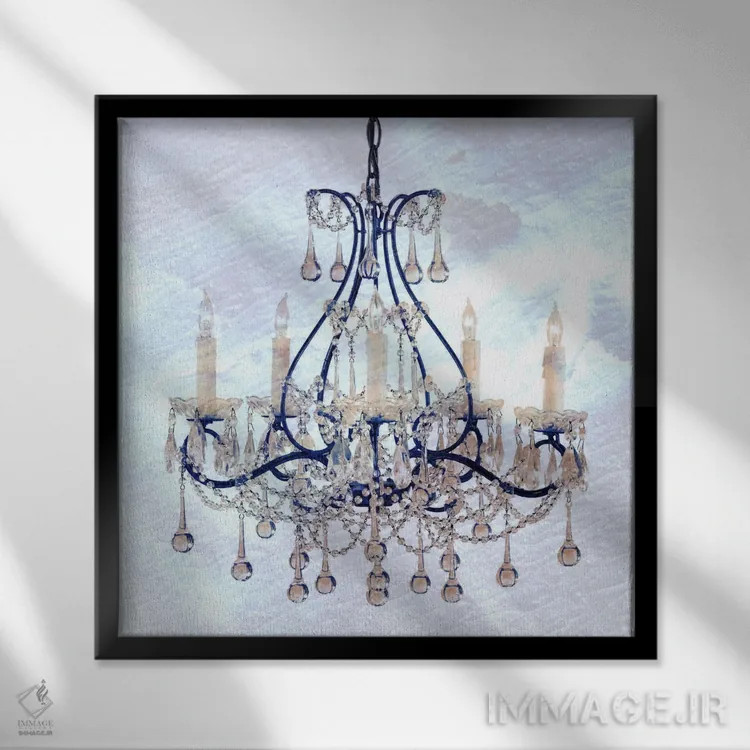 تابلو لوستر یخزده اثر فایو بای فایو کالکتیو - نمای قابدار مشکی
