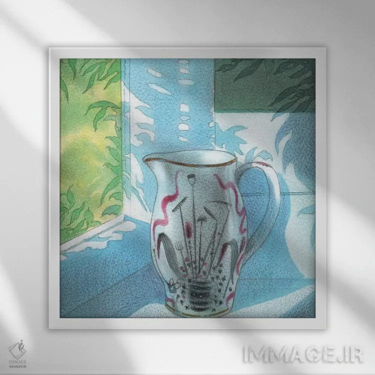 تابلو پارچ لیموناد بهاری (رونوشت) اثر ایان بک - نمای قابدار سفید