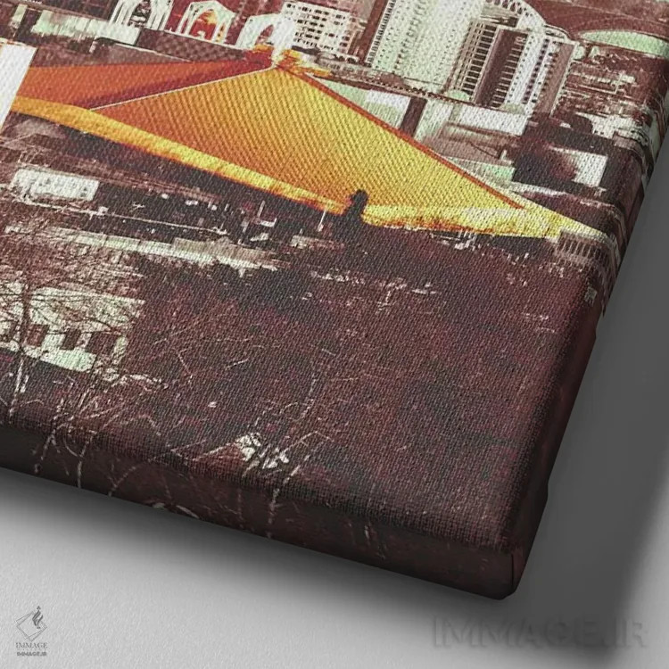 تابلو سیاتل رنگی (آمریکا) اثر فایو بای فایو کالکتیو - نمای نزدیک بافت بوم