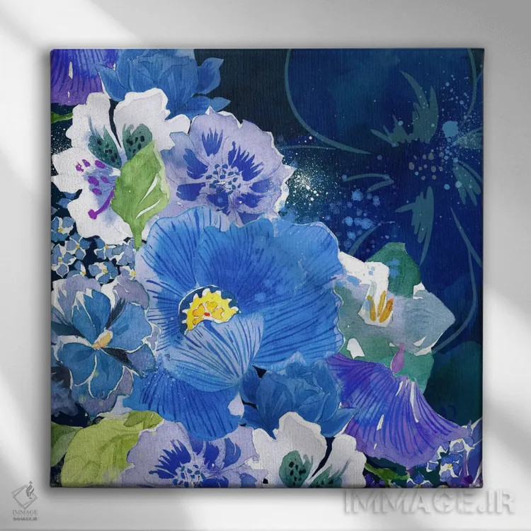 تابلو گلهای نیمهشب ۲ اثر فایو بای فایو کالکتیو - نمای روبهرو روی دیوار