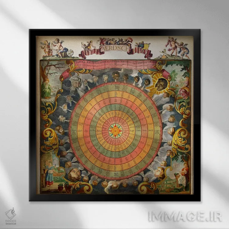 تابلو بادهای بادباندار اثر فایو بای فایو کالکتیو - نمای قابدار مشکی