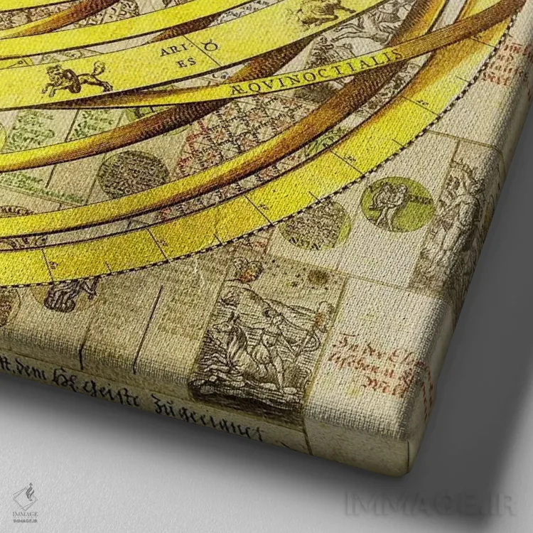 تابلو منطقهالبروج سفارا (صورت فلکی/طالعبینی) اثر فایو بای فایو کالکتیو - نمای نزدیک بافت بوم