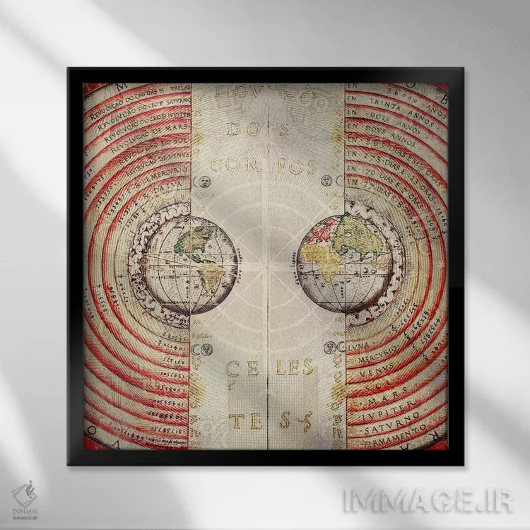 تابلو شعاعهای زمین اثر فایو بای فایو کالکتیو - نمای قابدار مشکی