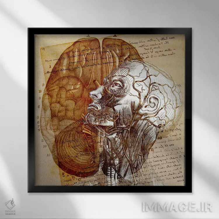 تابلو ذهن ذهن اثر فایو بای فایو کالکتیو - نمای قابدار مشکی