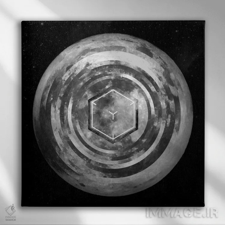 تابلو کسوف مفصل (یا توضیحی) اثر فایو بای فایو کالکتیو - نمای روبهرو روی دیوار