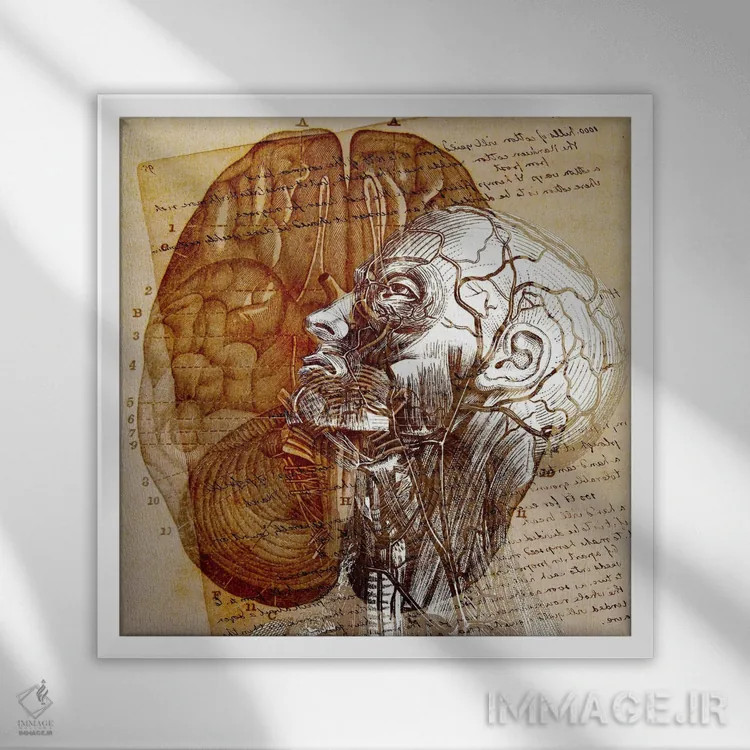 تابلو ذهن ذهن اثر فایو بای فایو کالکتیو - نمای قابدار سفید