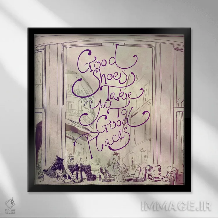 تابلو کفشهای خوب اثر فایو بای فایو کالکتیو - نمای قابدار مشکی