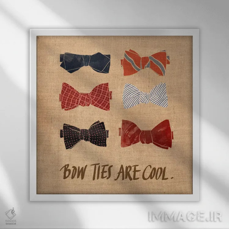 تابلو پاپیونها اثر فایو بای فایو کالکتیو - نمای قابدار سفید