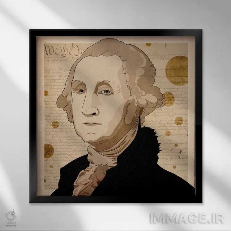 تابلو آزادی و قدرت شماره ۲ اثر فایو بای فایو کالکتیو - نمای قابدار مشکی