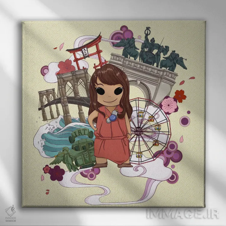 تابلو بروکلین، نیویورک اثر فایو بای فایو کالکتیو - نمای روبهرو روی دیوار