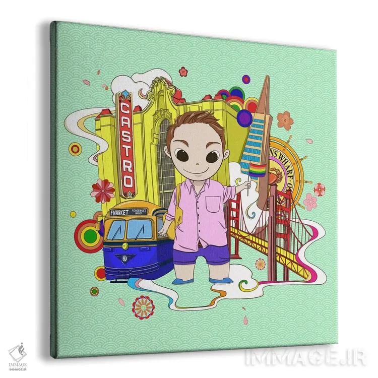 تابلو کاسترو نئونی اثر فایو بای فایو کالکتیو - نمای پرسپکتیو محصول