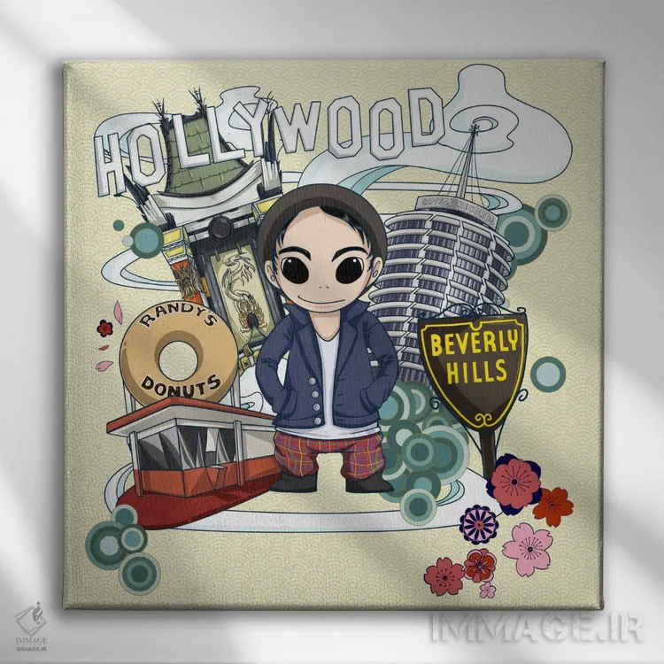 تابلو لس آنجلس اثر فایو بای فایو کالکتیو - نمای روبهرو روی دیوار