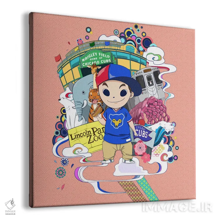 تابلو لیکویو نئونی اثر فایو بای فایو کالکتیو - نمای پرسپکتیو محصول