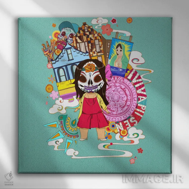 تابلو پیلزن نئونی اثر فایو بای فایو کالکتیو - نمای روبهرو روی دیوار