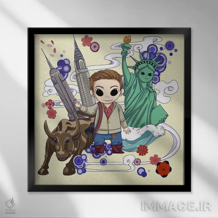 تابلو منهتن اثر فایو بای فایو کالکتیو - نمای قابدار مشکی