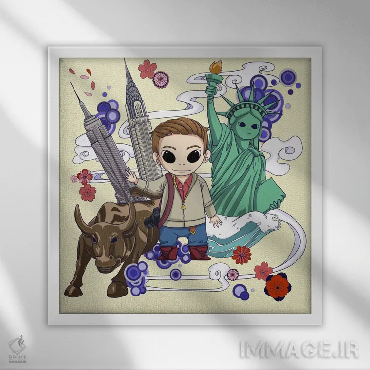 تابلو منهتن اثر فایو بای فایو کالکتیو - نمای قابدار سفید