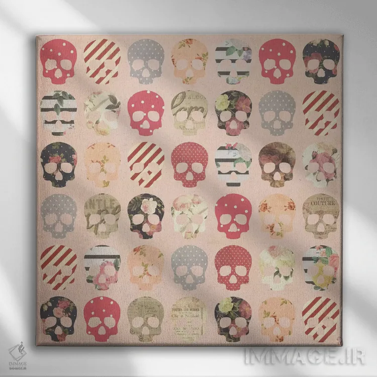 تابلو پایان روی صورتی اثر ایمناتاکروک (هنرمند دیجیتال) - نمای روبهرو روی دیوار
