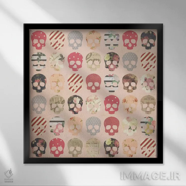 تابلو پایان روی صورتی اثر ایمناتاکروک (هنرمند دیجیتال) - نمای قابدار مشکی