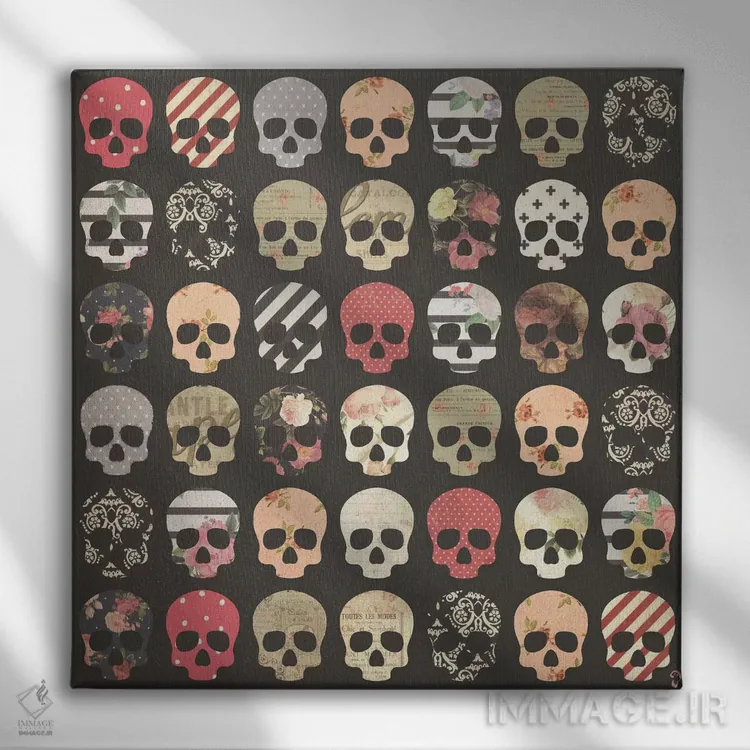 تابلو پایان روی سیاه اثر ایمناتاکروک (هنرمند دیجیتال) - نمای روبهرو روی دیوار