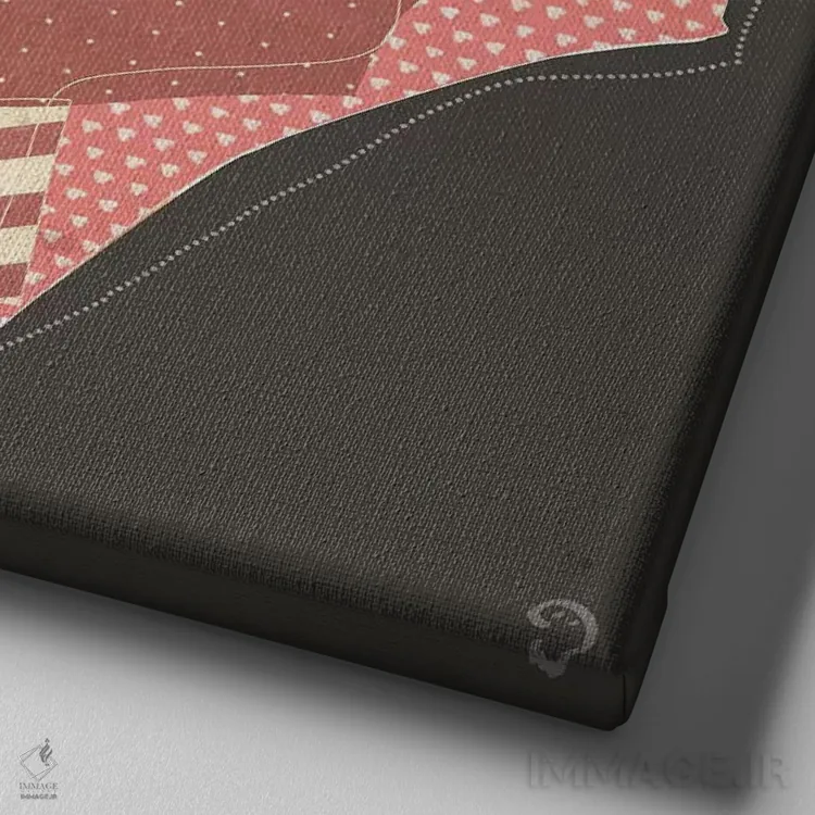 تابلو گل روی سیاه اثر ایمناتاکروک (هنرمند دیجیتال) - نمای نزدیک بافت بوم