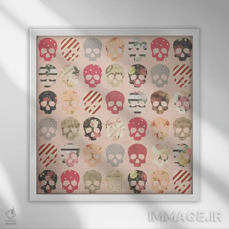 تابلو پایان روی صورتی اثر ایمناتاکروک (هنرمند دیجیتال) - نمای قابدار سفید