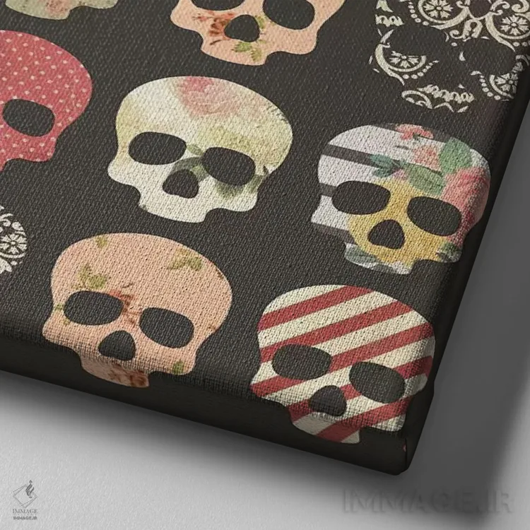 تابلو پایان روی سیاه اثر ایمناتاکروک (هنرمند دیجیتال) - نمای نزدیک بافت بوم