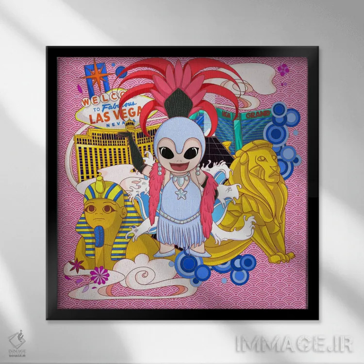 تابلو رنگهای وگاس اثر فایو بای فایو کالکتیو - نمای قابدار مشکی