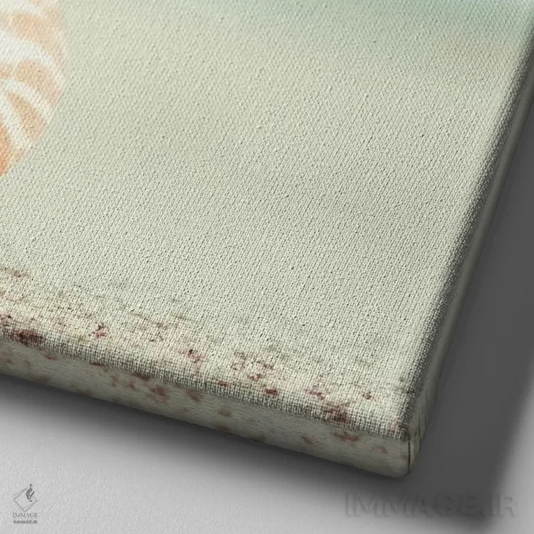 تابلو ناتیلوس (نوعی صدف یا کشتی افسانهای) اثر کارولین کوکرن - نمای نزدیک بافت بوم