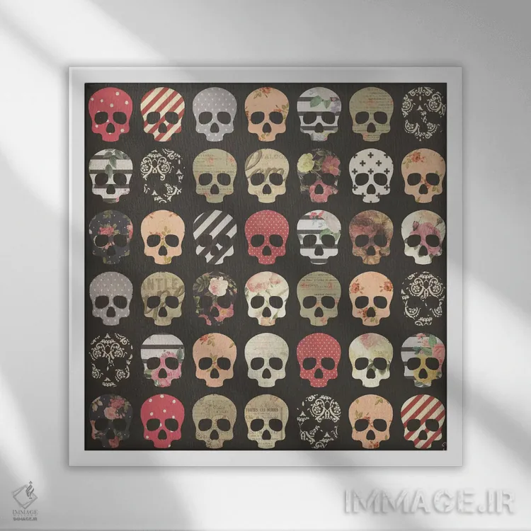 تابلو پایان روی سیاه اثر ایمناتاکروک (هنرمند دیجیتال) - نمای قابدار سفید