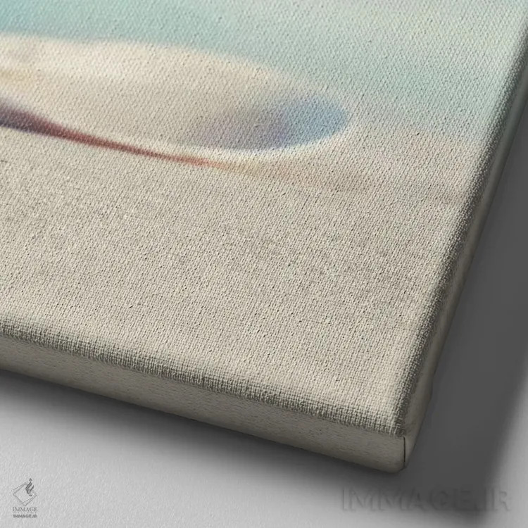 تابلو آرامش اثر کارولین کوکرن - نمای نزدیک بافت بوم