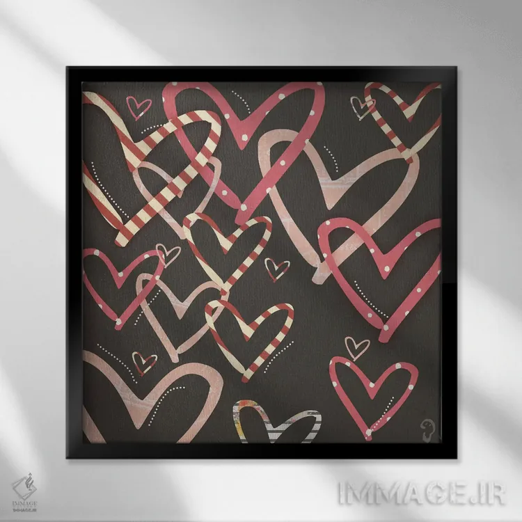 تابلو لوفوک روی سیاه (کلمه فرانسوی loufoque به معنی عجیب و غریب) اثر ایمناتاکروک (هنرمند دیجیتال) - نمای قابدار مشکی