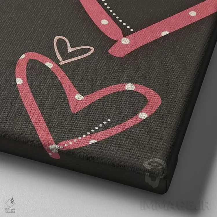 تابلو لوفوک روی سیاه (کلمه فرانسوی loufoque به معنی عجیب و غریب) اثر ایمناتاکروک (هنرمند دیجیتال) - نمای نزدیک بافت بوم