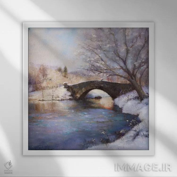 تابلو پل پارک مرکزی اثر استر انگلمان - نمای قابدار سفید