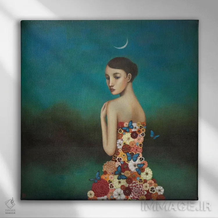 تابلو طبیعت منعکسکننده اثر دوی هوین - نمای روبهرو روی دیوار