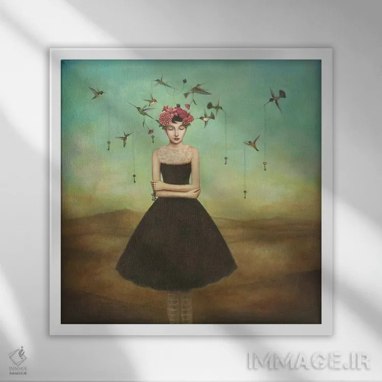 تابلو ذهنیت تجارت عادلانه اثر دوی هوین - نمای قابدار سفید