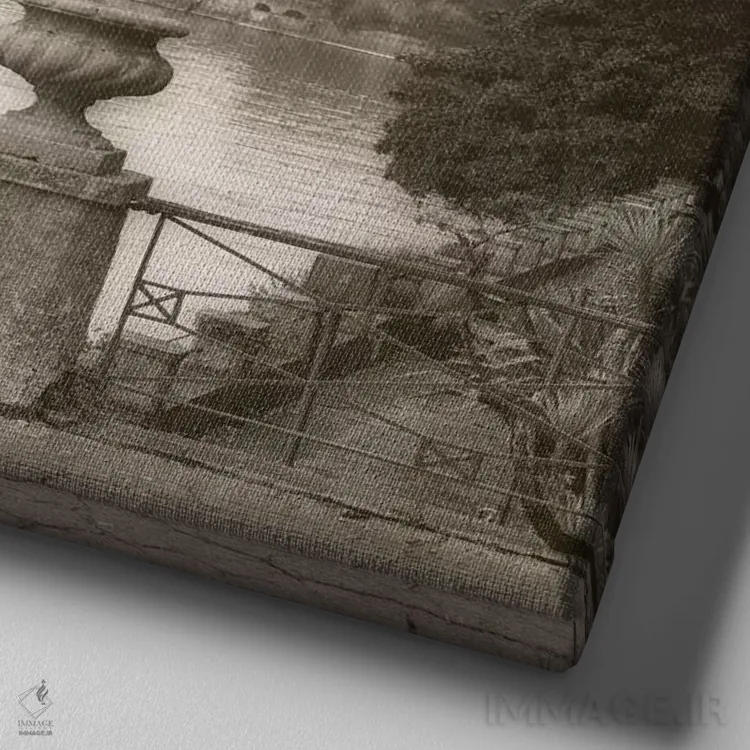 تابلو ویلا موناسترو، دریاچه کومو اثر آلن بلاوشتاین - نمای نزدیک بافت بوم