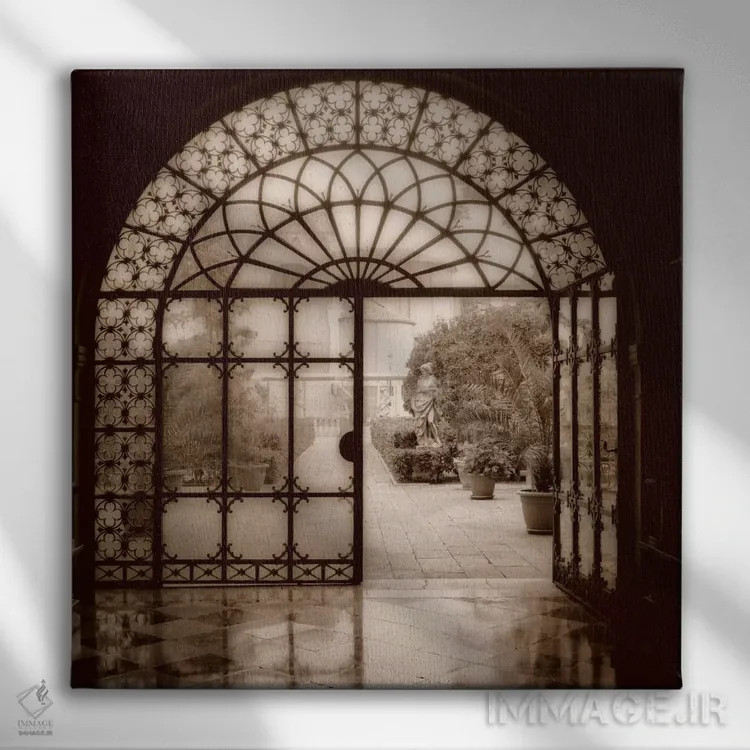 تابلو حیاط داخلی در ونیز اثر آلن بلاوشتاین - نمای روبهرو روی دیوار