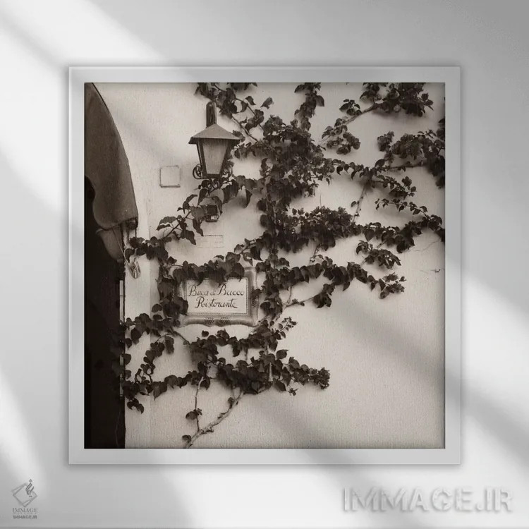 تابلو رستوران بوکا دی باکو اثر آلن بلاوشتاین - نمای قابدار سفید