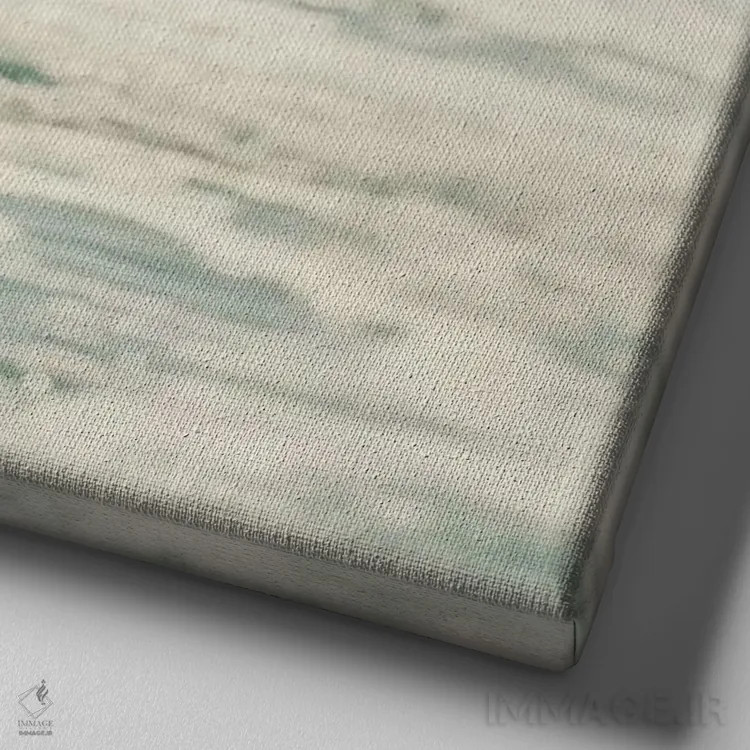 تابلو آبی اثر مایان سوفیا - نمای نزدیک بافت بوم