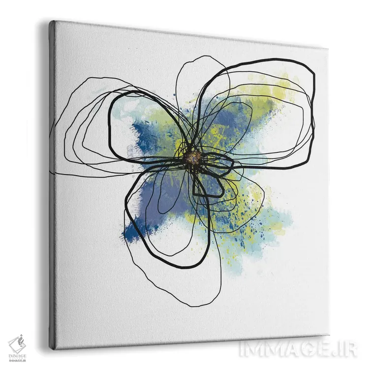 تابلو گلبرگهای لاجوردی ۲ اثر یان وایس - نمای پرسپکتیو محصول