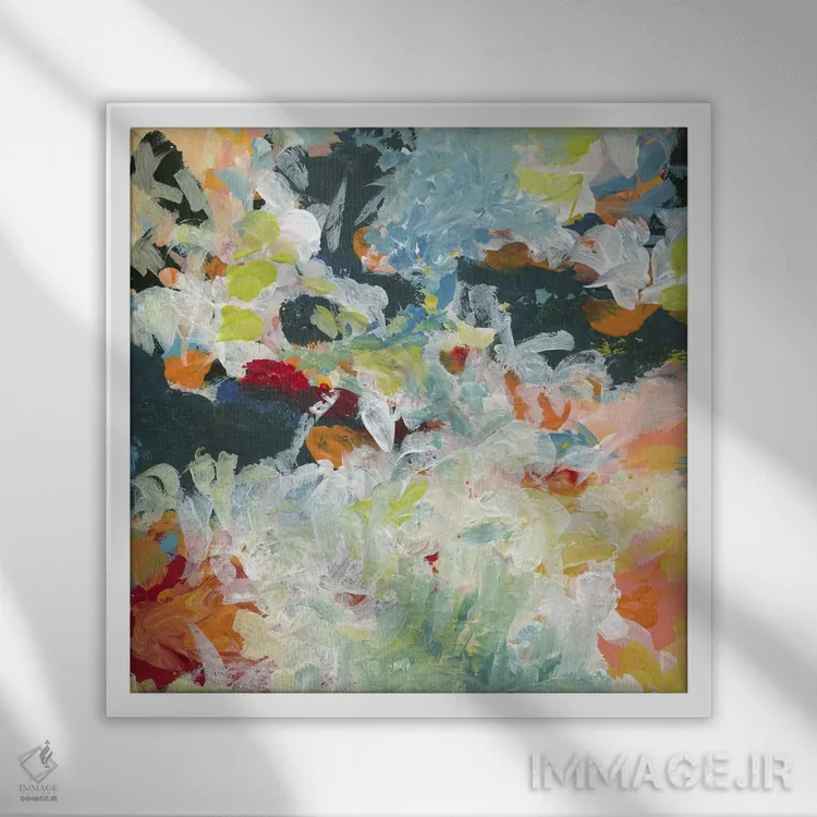 تابلو سقوط آزاد ماه شماره ۳ اثر یان وایس - نمای قابدار سفید