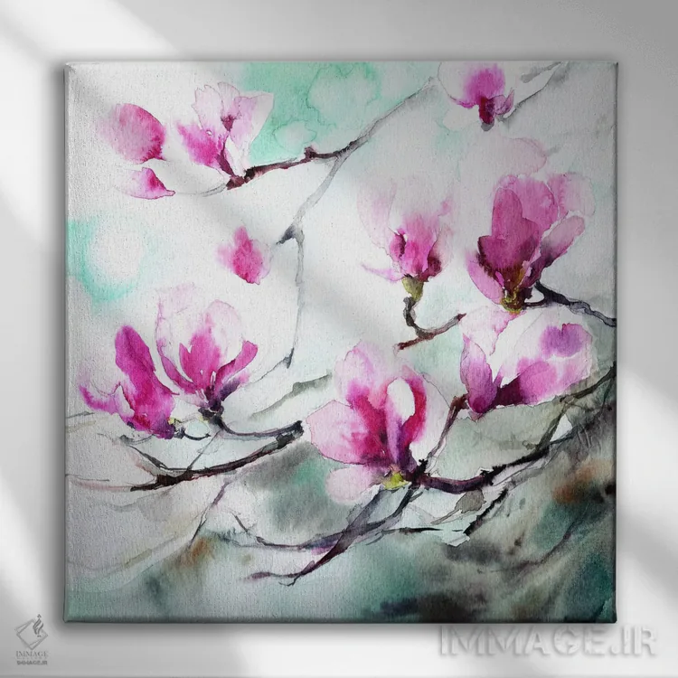 تابلو بهار ماگنولیا (نوعی گل) اثر کناتاستاپ - نمای روبهرو روی دیوار