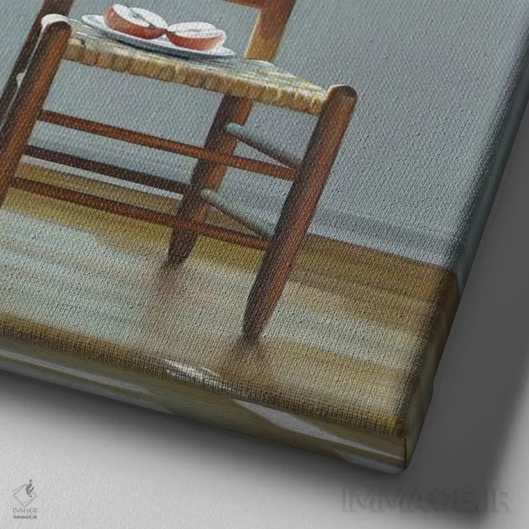 تابلو ساحل درمانی اثر کارن هالینگزورث - نمای نزدیک بافت بوم