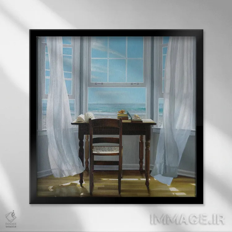 تابلو تأمل اثر کارن هالینگزورث - نمای قابدار مشکی