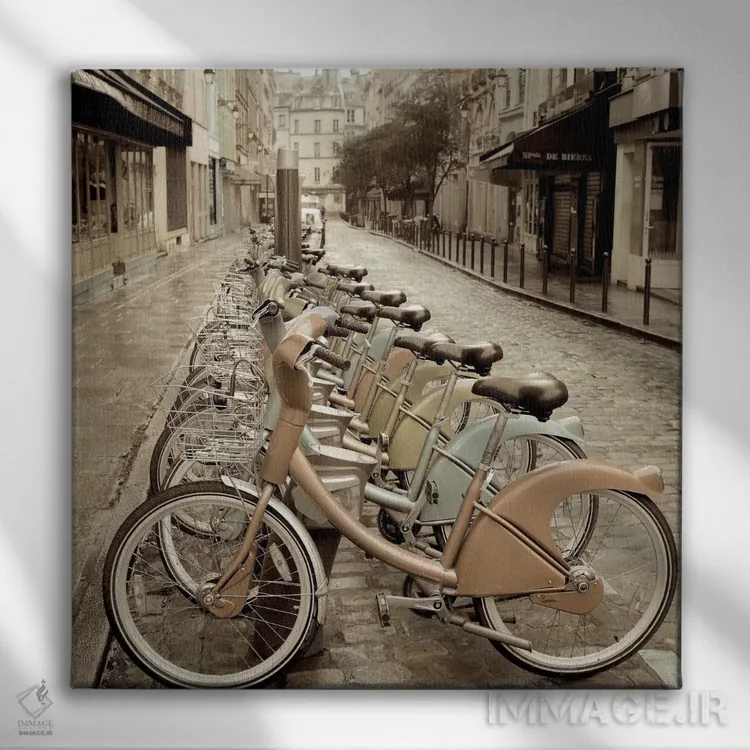 تابلو سواری در خیابان شهر اثر آلن بلاوشتاین - نمای روبهرو روی دیوار