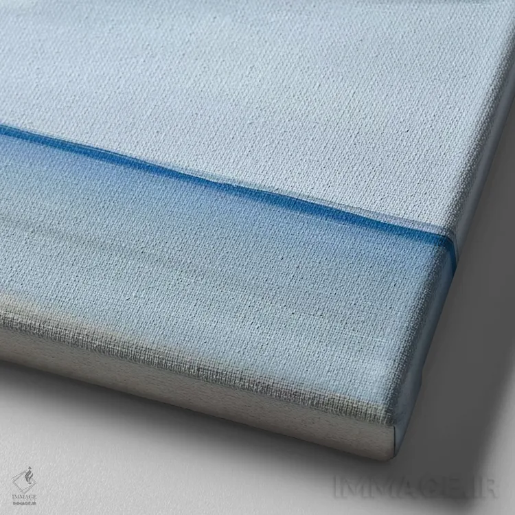 تابلو آبی اثر ریک فلوری - نمای نزدیک بافت بوم