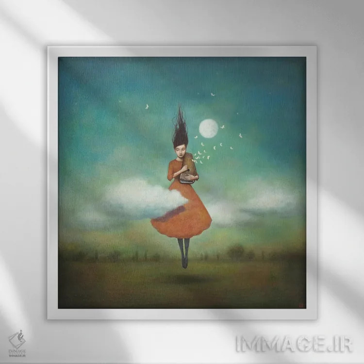 تابلو نتهای بالا برای ابرهای پایین اثر دوی هوین - نمای قابدار سفید